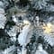 4.5ft. Pre-Lit Flocked Alpine Fir Entrance Tree In Gray Pot, Clear LED Lights
